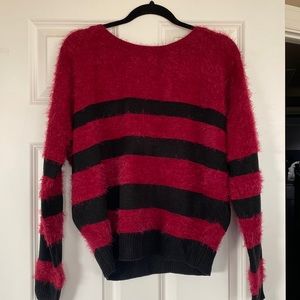 DKNY Sweater Red & Black stripe